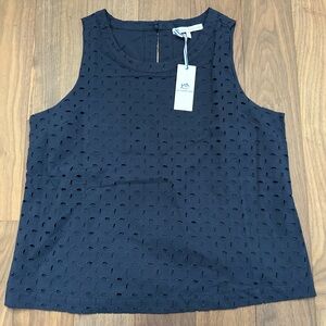 Southern Tide Midnight Blue Sleeveless Blouse